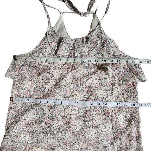 August Winds floral ruffle tank top sz M - Picture 8 of 10
